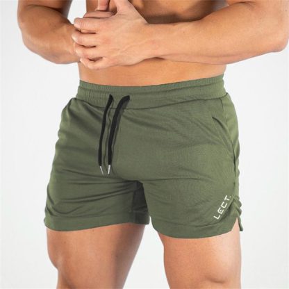 Muscular Men's Sports And Fitness Elastic Three-Point Shorts - Image 2