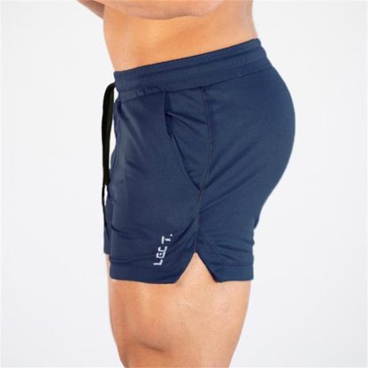 Muscular Men's Sports And Fitness Elastic Three-Point Shorts - Image 3