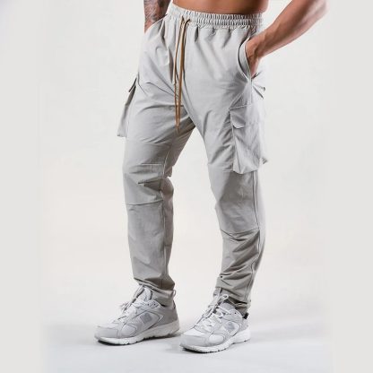 Custom Men Breathable Sports Leggings For Workout Trend Cargo Pants - Image 5
