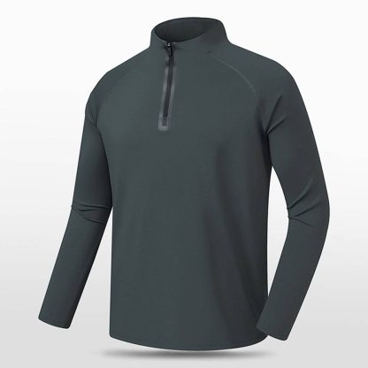 Men Half-Zip Training Shirt - Thermal & Breathable Workout Top For Gym/Running/Basketball - Image 3