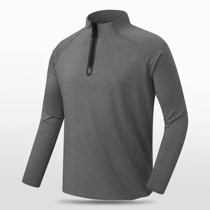 Men Half-Zip Training Shirt - Thermal & Breathable Workout Top For Gym/Running/Basketball - Image 5