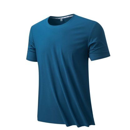Summer Ice Silk T-Shirt - Ultra-Cool Breathable & Quick-Dry Men Sport Tee - Image 4