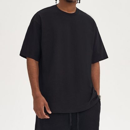 220Gsm Combed Cotton T-Shirt - Men Oversized Basic Top For Casual Streetwear - Image 4