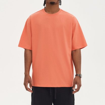 220Gsm Combed Cotton T-Shirt - Men Oversized Basic Top For Casual Streetwear - Image 6