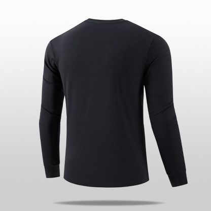 Men Stretch Long Sleeve Hoodie Outdoor Thermal Sport Top For All Season Casual Wear - Image 3