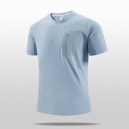 Men Quick-Dry T-Shirt - Jacquard Mesh Breathable Top For Running/Workout/Casual Wear - Image 2