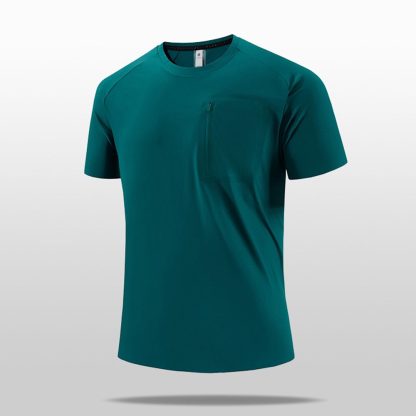 Men Quick-Dry T-Shirt - Jacquard Mesh Breathable Top For Running/Workout/Casual Wear - Image 4
