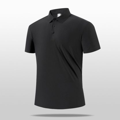 Luxury-Dup Business Polo - Premium Men Stand Collar Quick-Dry Top For Golf/Work/Casual - Image 3