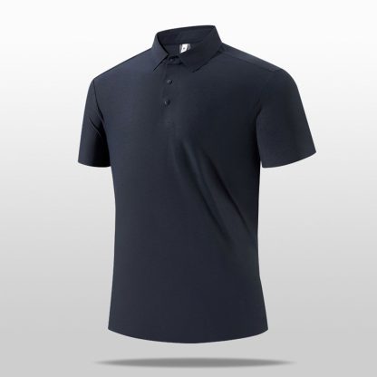 Luxury-Dup Business Polo - Premium Men Stand Collar Quick-Dry Top For Golf/Work/Casual - Image 6