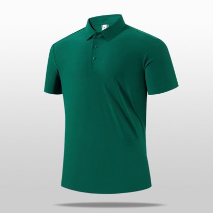 Luxury-Dup Business Polo - Premium Men Stand Collar Quick-Dry Top For Golf/Work/Casual - Image 8