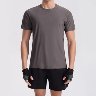 Men Ice Silk Cooling T-Shirt - Loose Fit Big Size Seamless Quick-Dry Sport Casual Top
