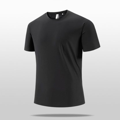 Men Ice Silk Cooling T-Shirt - Loose Fit Big Size Seamless Quick-Dry Sport Casual Top - Image 2