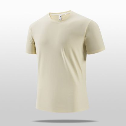 Men Ice Silk Cooling T-Shirt - Loose Fit Big Size Seamless Quick-Dry Sport Casual Top - Image 4