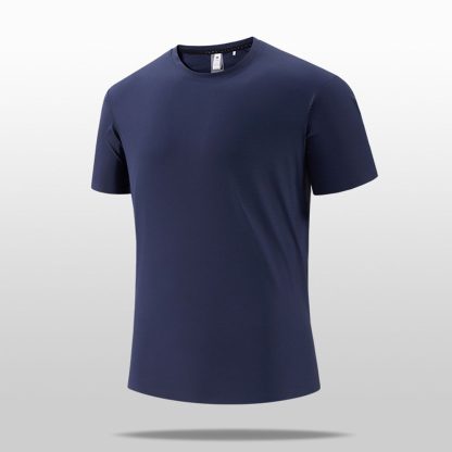 Men Ice Silk Cooling T-Shirt - Loose Fit Big Size Seamless Quick-Dry Sport Casual Top - Image 5