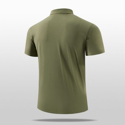 Men Business Polo Shirt - Stand Collar Zipper Golf Quick-Dry Top With Stylish Design For Running/Casual - Image 6