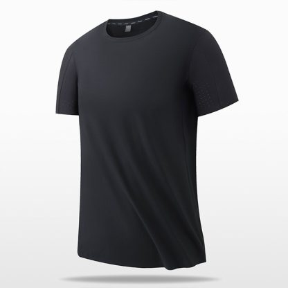 Men Ice Silk T-Shirt - Loose Fit Seamless Big Size Casual Sport Top With Cooling & Quick-Dry - Image 3