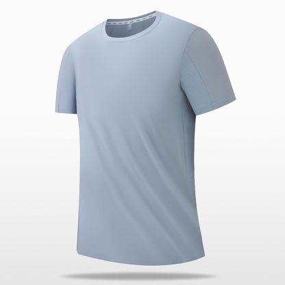 Men Ice Silk T-Shirt - Loose Fit Seamless Big Size Casual Sport Top With Cooling & Quick-Dry - Image 6