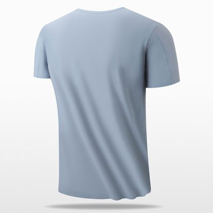 Men Ice Silk T-Shirt - Loose Fit Seamless Big Size Casual Sport Top With Cooling & Quick-Dry - Image 8