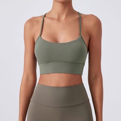 Y-Back Sports Bra - Shockproof Yoga Running Bra with Lift Support - Image 3