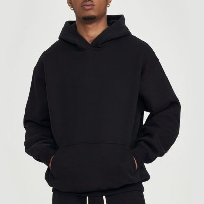 350GSM Fleece Hoodie - Oversized Thickened Men Winter Coat Streetwear - Image 4