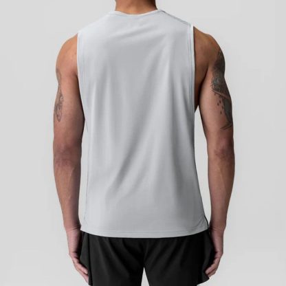 Men Quick-Dry Ice Silk Vest - Micro-Hole Cooling Loose Fit Sleeveless Workout Top - Image 2