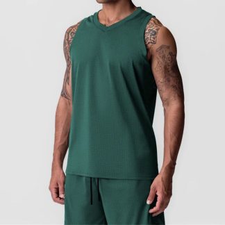 Men Mesh Quick-Dry Vest - Trendy American Loose Fit Sleeveless Workout Top