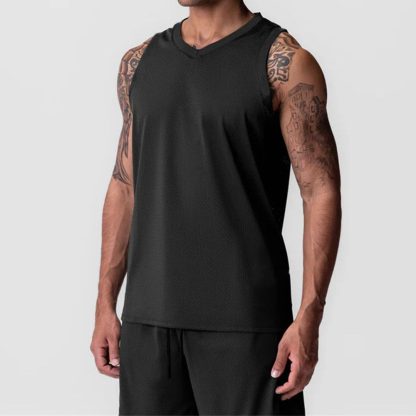 Men Mesh Quick-Dry Vest - Trendy American Loose Fit Sleeveless Workout Top - Image 7