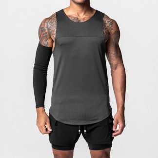 Men Quick-Dry Sports Vest - Breathable Panel Design Loose Fit Basketball Sleeveless Tee
