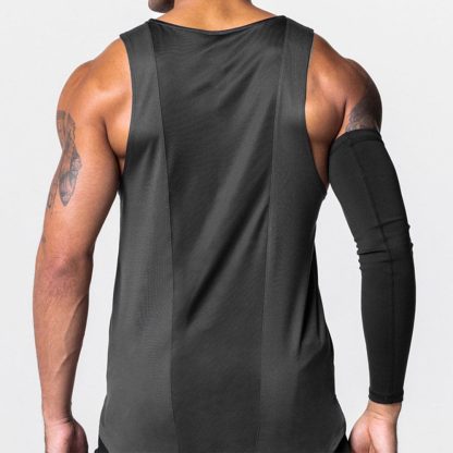 Men Quick-Dry Sports Vest - Breathable Panel Design Loose Fit Basketball Sleeveless Tee - Image 2