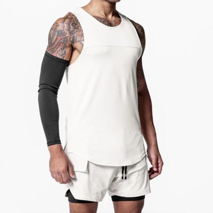 Men Quick-Dry Sports Vest - Breathable Panel Design Loose Fit Basketball Sleeveless Tee - Image 3
