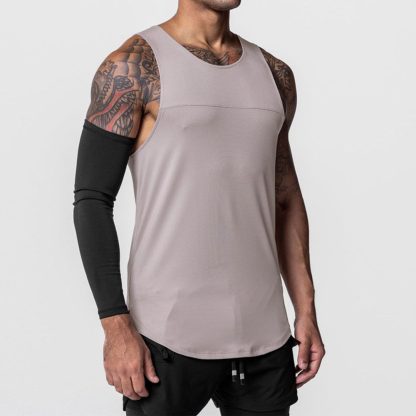 Men Quick-Dry Sports Vest - Breathable Panel Design Loose Fit Basketball Sleeveless Tee - Image 4