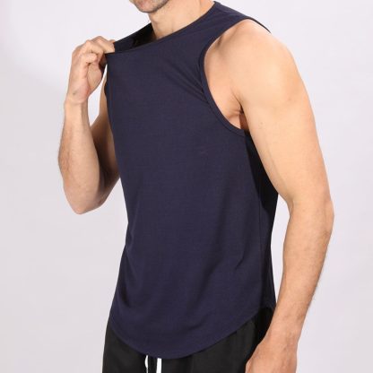 Men Quick-Dry Workout Vest - Stretch Mesh Design Big Size Sleeveless Training Top - Image 6