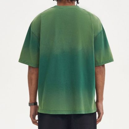 260GSM Washed Tie-Dye Tee - Oversized Snow Wash Vintage Men T-Shirt - Image 2
