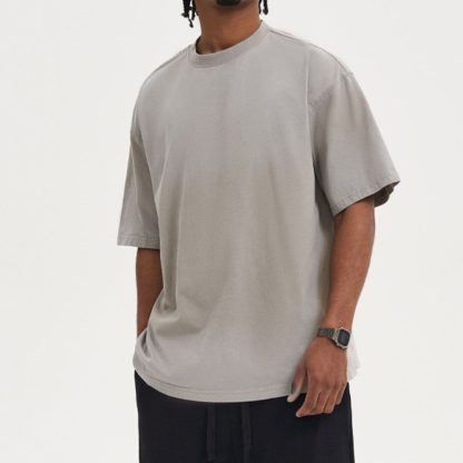 260GSM Washed Tie-Dye Tee - Oversized Snow Wash Vintage Men T-Shirt - Image 3