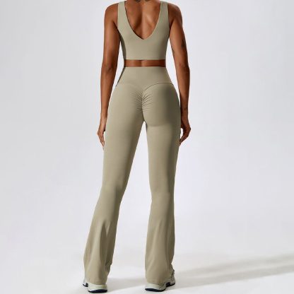 Shockproof Barely There Yoga Set Quick Drying Tight Fit Activewear - Image 2