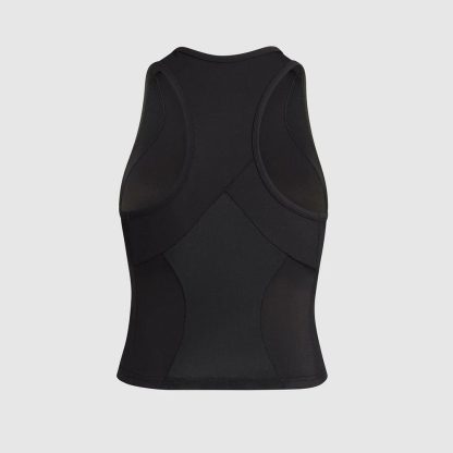 Low Impact Gym Tank With High Neckline And Side Mesh Panels - Image 6