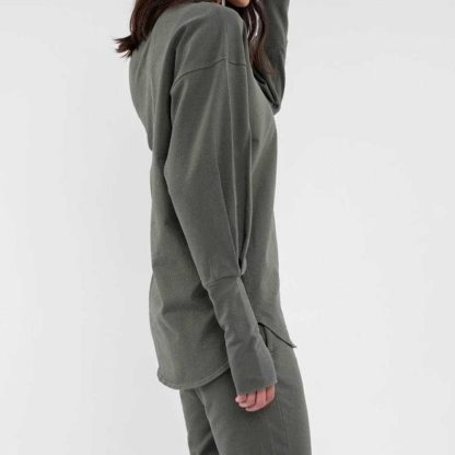 Cotton Terry Loop Sweater - Moisture-Wicking Durable - Image 3