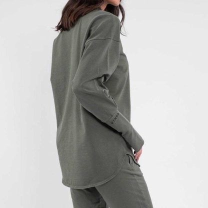 Cotton Terry Loop Sweater - Moisture-Wicking Durable - Image 4
