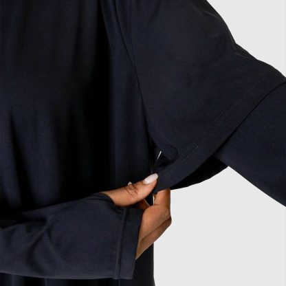 2-In-1 Oversized Tee With Built-In Inner Sleeve For Full Coverage - Image 6