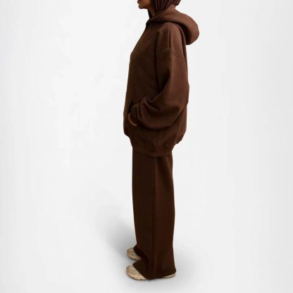 Oversized Varsity Hoodie With Teddy Fleece Lining - Image 3