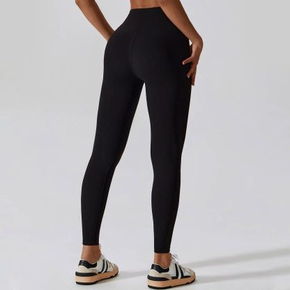 High Waist Tummy Control Butt-Lifting Yoga Pants - Naked Feel Quick-Dry Fitness Running Leggings - Image 2