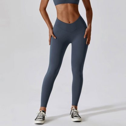 High Waist Tummy Control Butt-Lifting Yoga Pants - Naked Feel Quick-Dry Fitness Running Leggings - Image 6