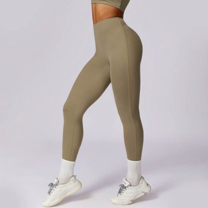 Brushed High Waist Butt-Lifting Yoga Pants - Slimming Tummy Control Fitness Running Leggings - Image 3