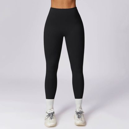 Brushed High Waist Butt-Lifting Yoga Pants - Slimming Tummy Control Fitness Running Leggings - Image 4