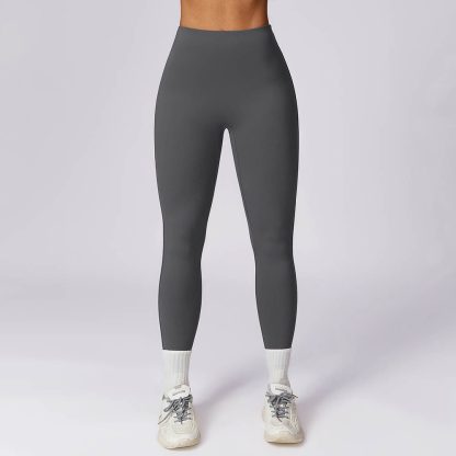 Brushed High Waist Butt-Lifting Yoga Pants - Slimming Tummy Control Fitness Running Leggings - Image 6