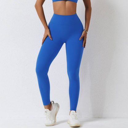 High Waist Elastic Brushed Yoga Pants - Butt-Lifting And Tummy Control Fitness Running Leggings - Image 4