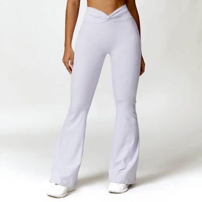 High Waist Butt-Lifting Yoga Pants With Pockets - Flared Leg Fitness And Casual Wear - Image 6