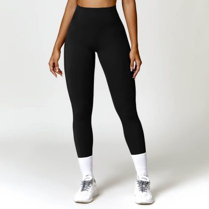 Quick-Dry High Waist Yoga Pants - Tight Fit Tummy Control Butt-Lifting Fitness Leggings - Image 3