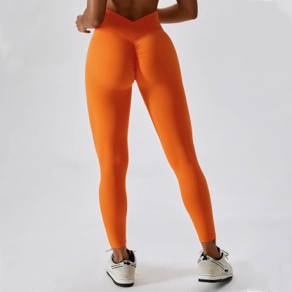 Shaping High Waist Cycling Running Fitness Pants - Butt-Lifting Bare Sensation Yoga Training Leggings - Image 2