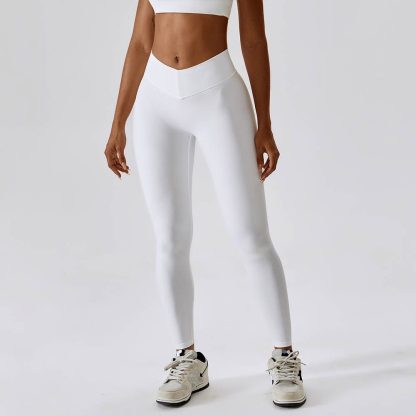 Shaping High Waist Cycling Running Fitness Pants - Butt-Lifting Bare Sensation Yoga Training Leggings - Image 6